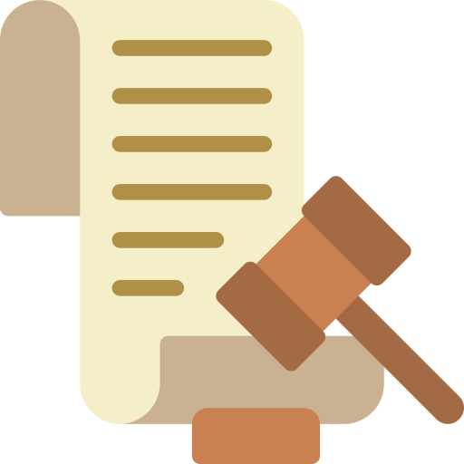 Scroll Paper and Gavel